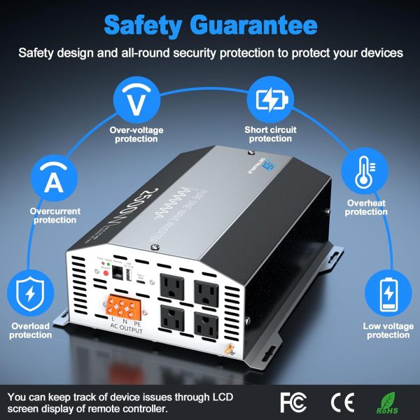 48V 2500W Pure Sine Wave Inverter ZETAWALE Model-6