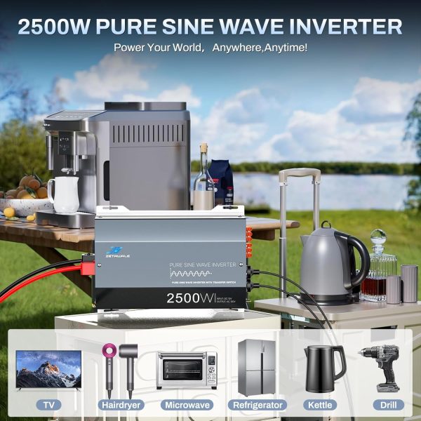 2500W Pure Sine Wave Inverter ZETAWALE for RV-4