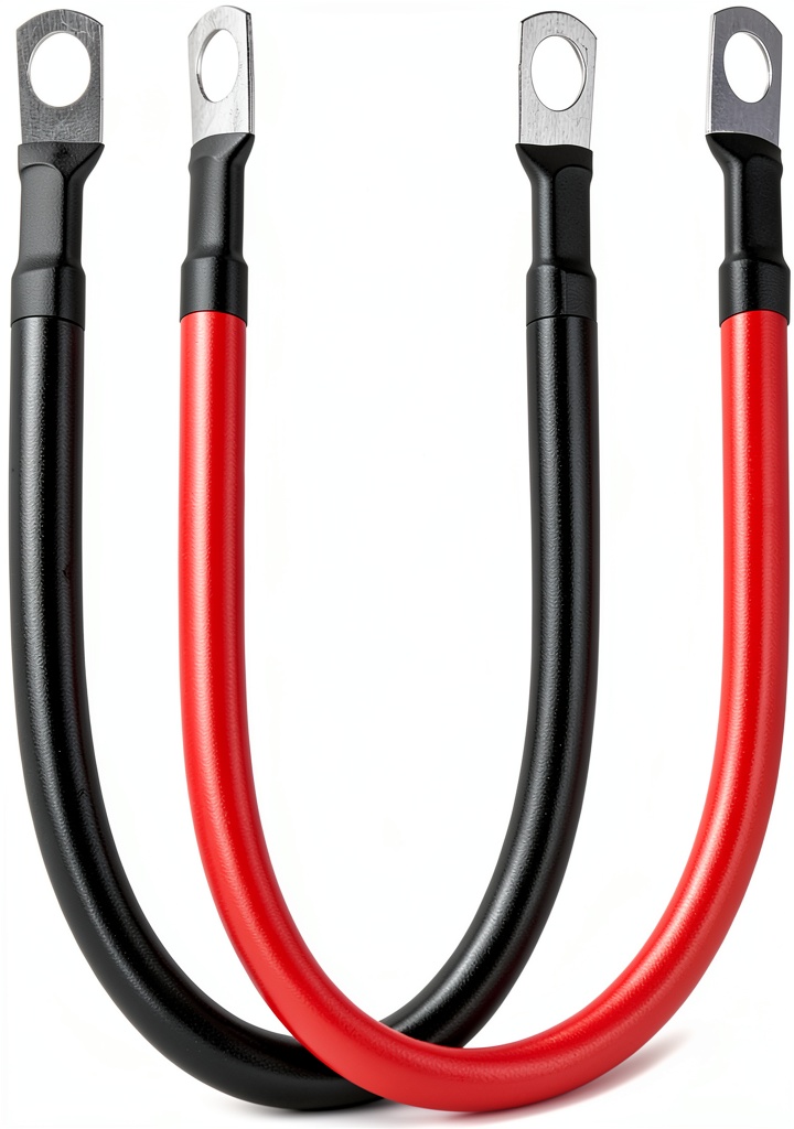 A ABIGAIL battery cables installed in a car engine bay