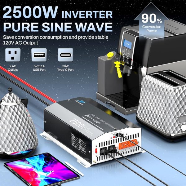 2500W Pure Sine Wave Inverter ZETAWALE for RV-3