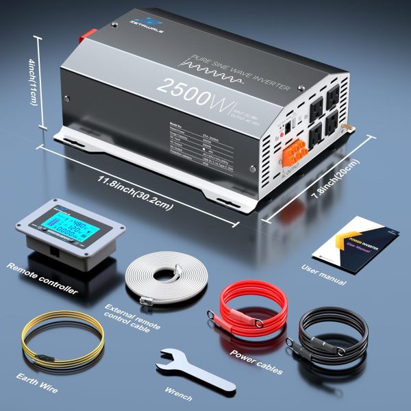 48V 2500W Pure Sine Wave Inverter ZETAWALE Model-5