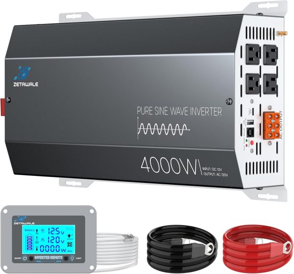ZETAWALE 4000W Pure Sine Wave Inverter for Home Backup-0