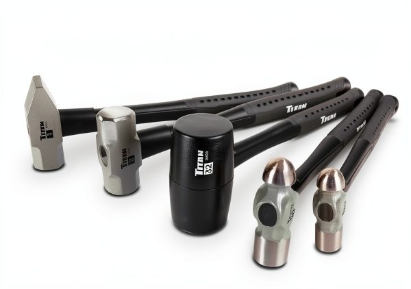 Titan 5-Piece Hammer Set with Rubber Grip Handles and Mixed Sizes-1