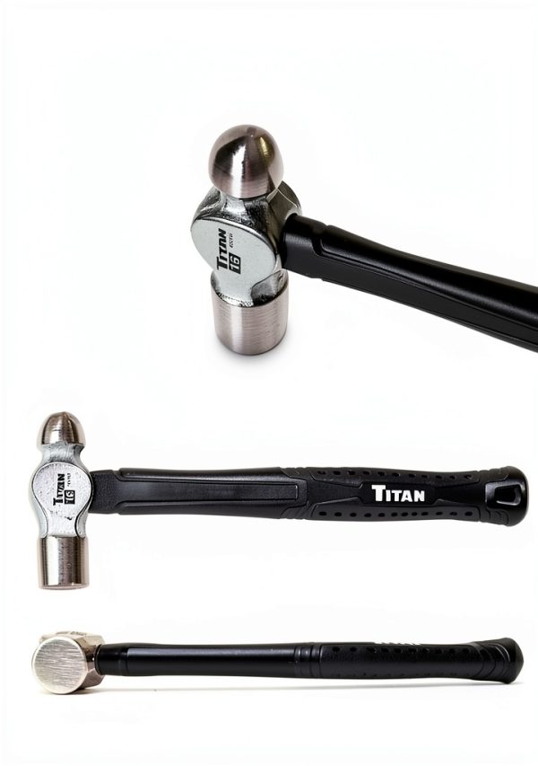 Titan 5-Piece Hammer Set with Rubber Grip Handles and Mixed Sizes-6