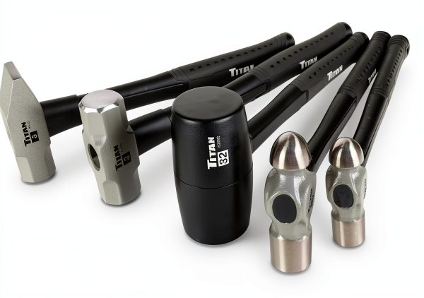 Titan 5-Piece Hammer Set with Rubber Grip Handles and Mixed Sizes-0