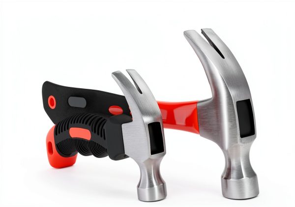 ZUZUAN Claw Hammer 2 Pack 8oz & 16oz Black Red Fiberglass Handle-3