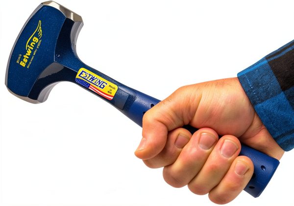 ESTWING Drilling/Crack Hammer - 3-Pound Sledge with Forged Steel Construction & Shock Reduction Grip - B3-3LB-3