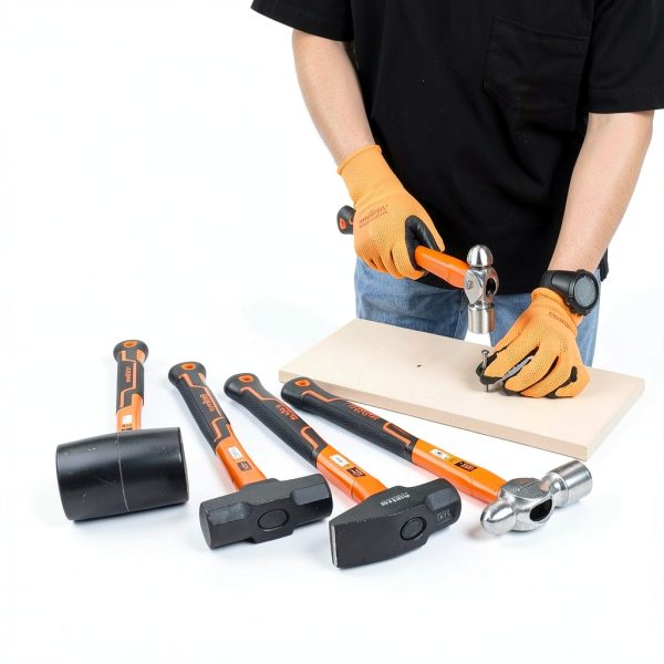 Hammer Set HORUSDY 5-Piece Ball-Peen Hammers 16oz 32oz Rubber Mallet-2