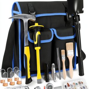 Geology Rock Pick Kit 25PCS ARTKUNST 28oz Hammer with Mason Chisel-0