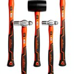 Hammer Set HORUSDY 5-Piece Ball-Peen Hammers 16oz 32oz Rubber Mallet-0