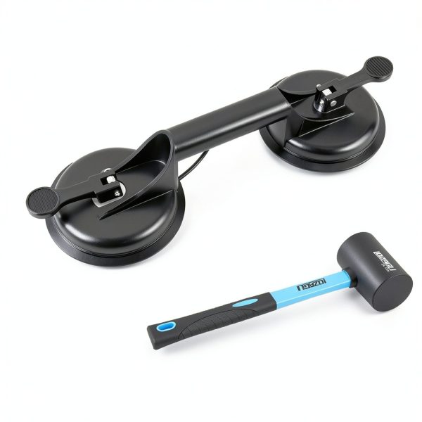Floor Gap Fixer Tool Set with Suction Cup and Rubber Mallet LOZAGU-1