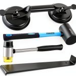 Floor Gap Fixer Tool Set with Suction Cup and Rubber Mallet LOZAGU-0