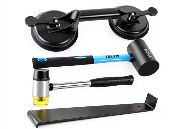Floor Gap Fixer Tool Set with Suction Cup and Rubber Mallet LOZAGU-0