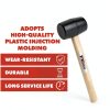 Rubber Mallet Hammer YIYITOOLS 8oz Black Wood Handle-3