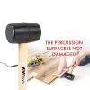 Rubber Mallet Hammer YIYITOOLS 8oz Black Wood Handle-4