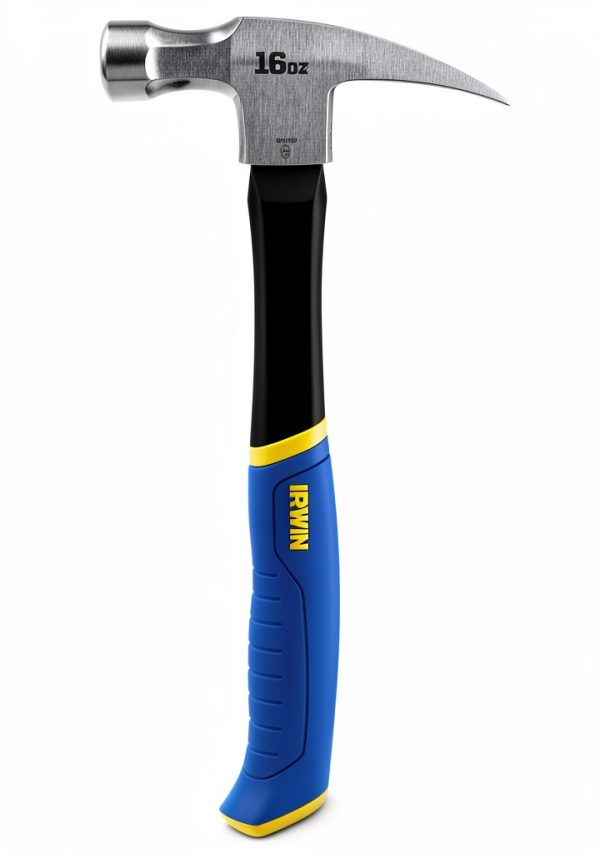 Hammer IRWIN Fiberglass Claw Hammer 16 oz with ProTouch Grip-0