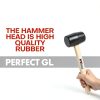 Rubber Mallet Hammer YIYITOOLS 8oz Black Wood Handle-5