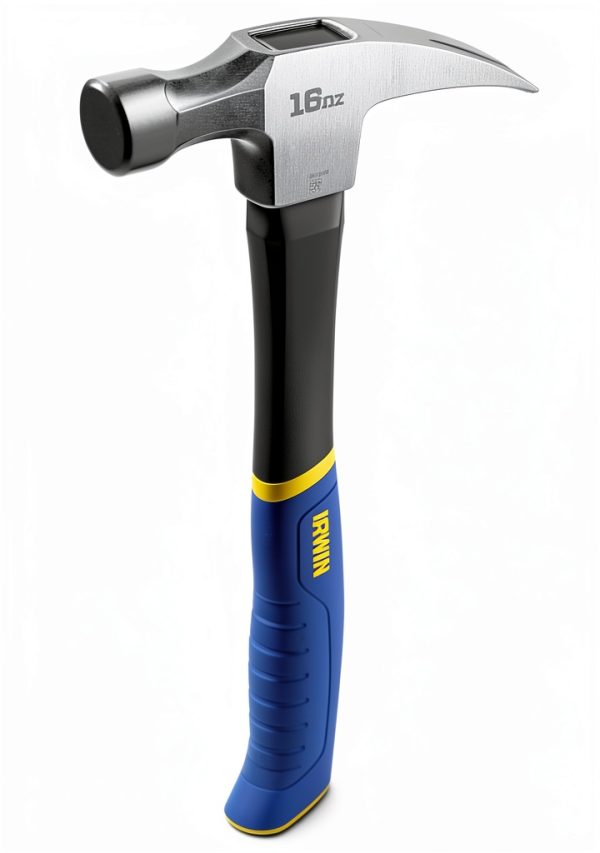 Hammer IRWIN Fiberglass Claw Hammer 16 oz with ProTouch Grip-2